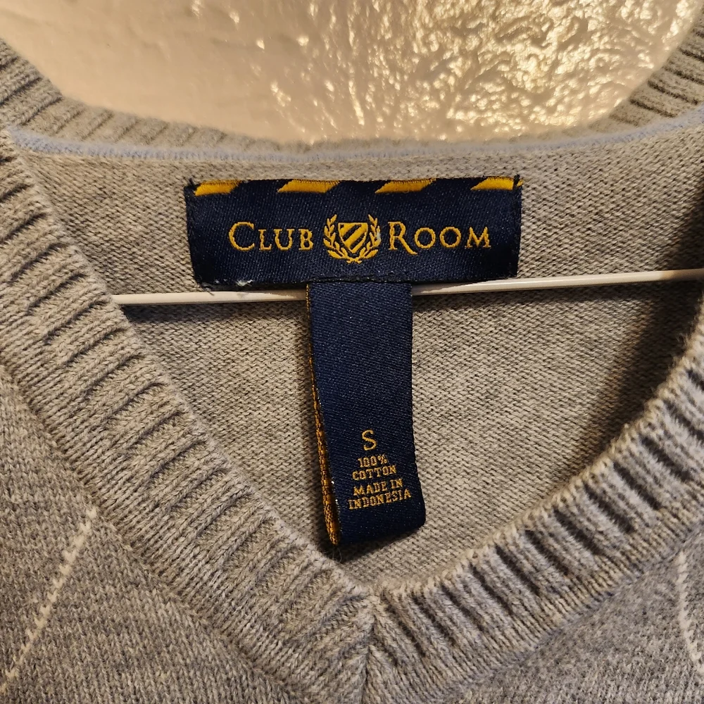 Club Room Argyle Small Vest - Picture 2 of 4